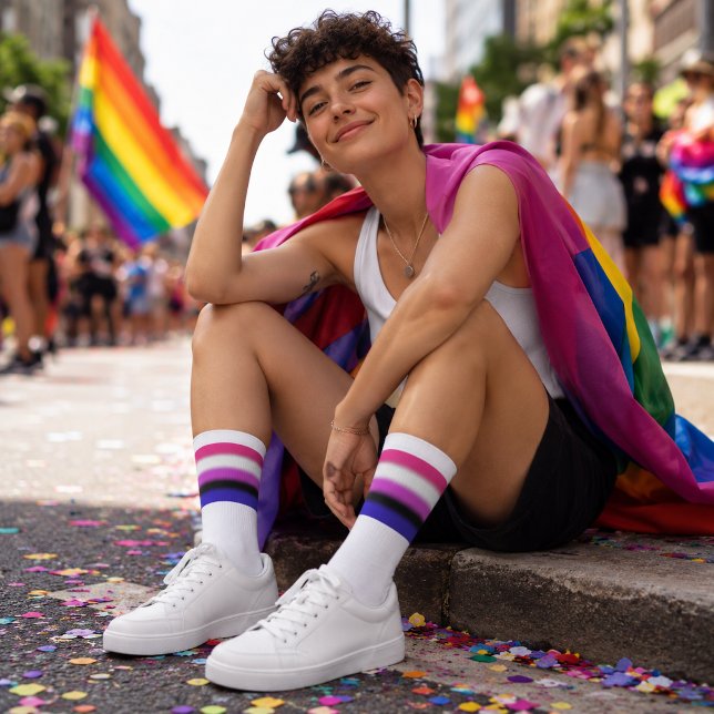 Calcetines Bandera del Orgullo Genderfluid Gradiente (Subido por el creador)