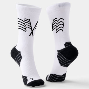 Calcetines Bandera deportiva ondeando minimalista de carreras