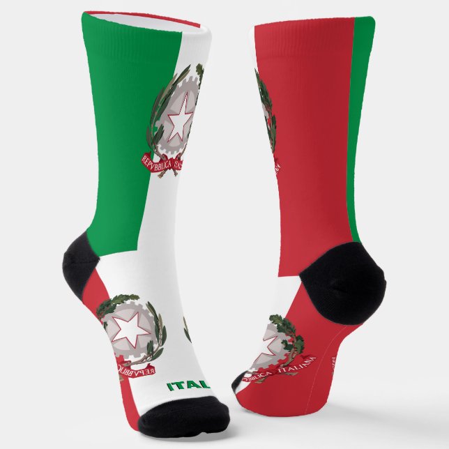 Calcetines Bandera italiana Patriótica, Italia sostenible Pre (Angular)
