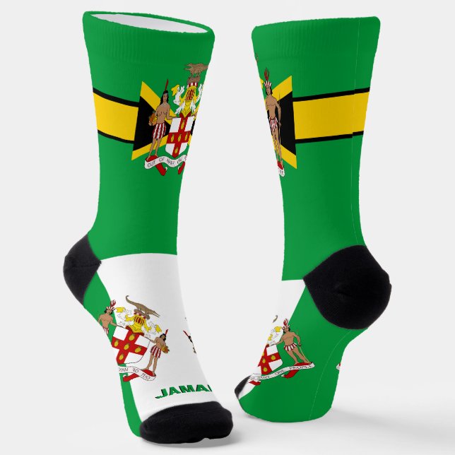 Calcetines Bandera jamaiquina patriótica, Jamaica sostenible (Angular)