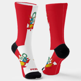 Calcetines Bandera peruana patriótica, sustentable prima peru