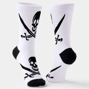 Calcetines Bandera pirata calavera espadas cruzadas