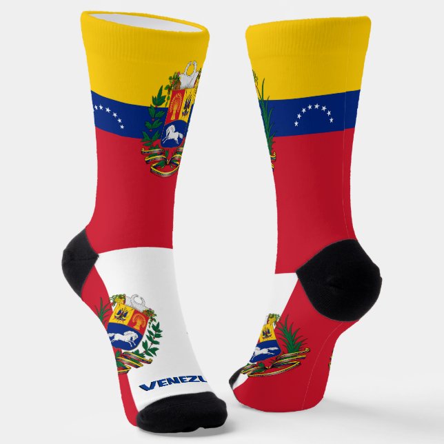 Calcetines Bandera venezolana patriótica, Venezuela sostenibl (Angular)