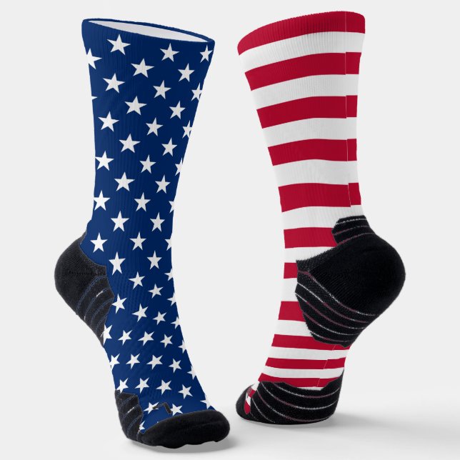 Calcetines Banderas de Estados Unidos y bandas Bandera Patrió (Angular)