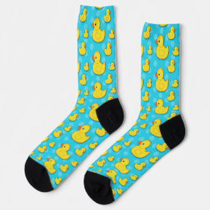 Calcetines Baño azul claro de duelo amarillo de goma