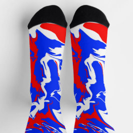 Calcetines Baños de rojo, blanco y azul