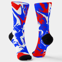 Calcetines Baños de rojo, blanco y azul