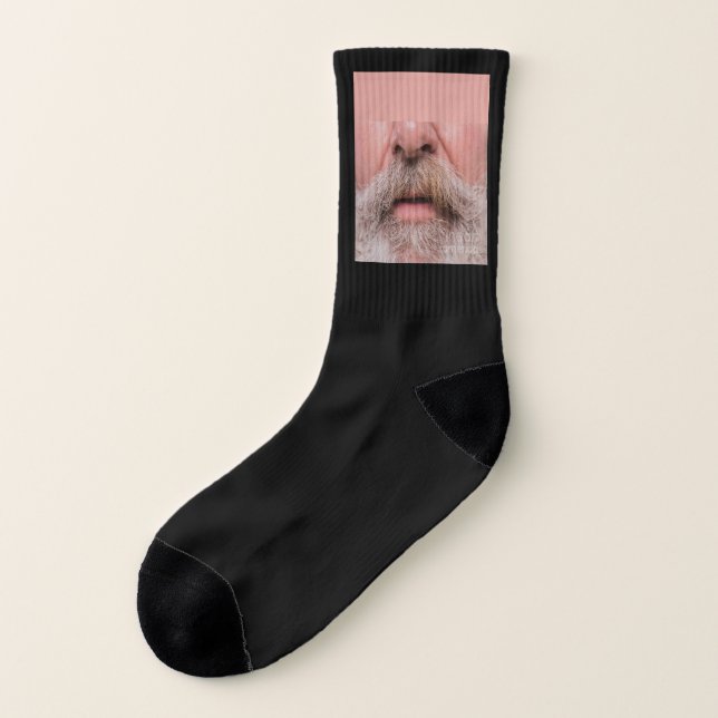 Calcetines Barba Manly Mustache Anciano Hombre Boca Masculina (Parte exterior derecha)