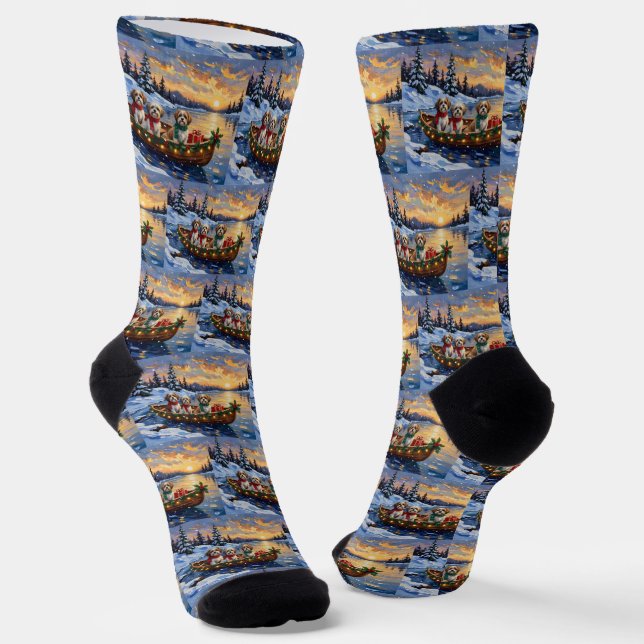 Calcetines Barca de Navidad de Malti Tzu Fiesta (Angular)