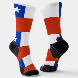 Calcetines Batalla atlética con bandera de Chile