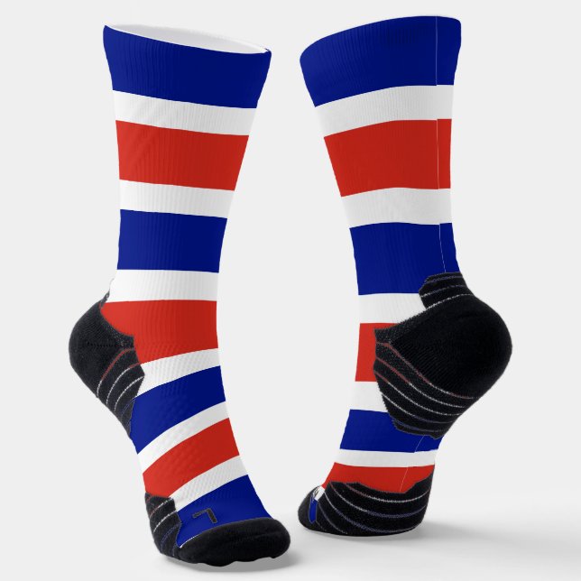 Calcetines Batalla atlética con bandera de Costa Rica (Angular)