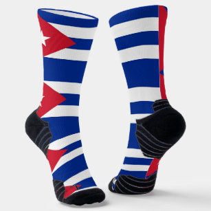 Calcetines Batalla atlética con bandera de Cuba
