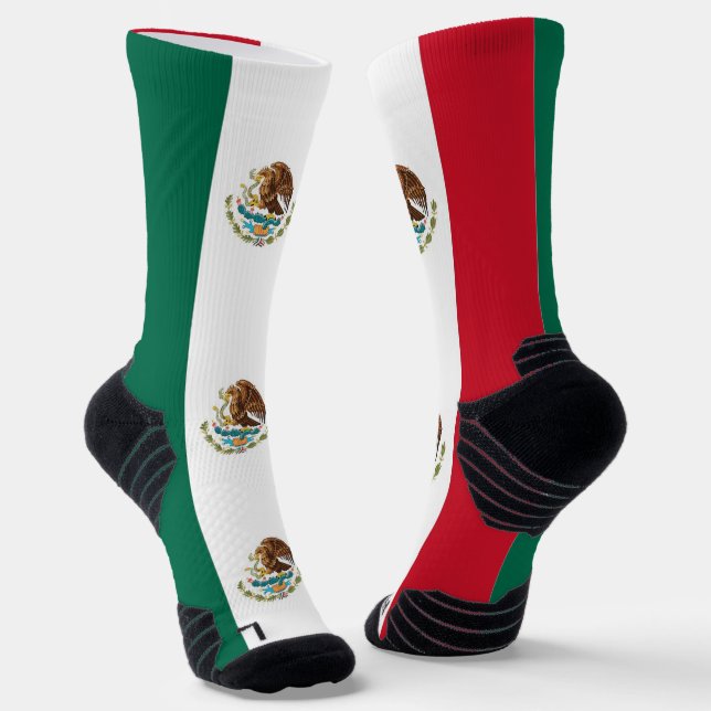 Calcetines Batalla atlética con bandera de México (Angular)