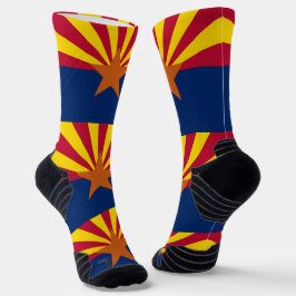 Calcetines Batalla de equipo atlético con bandera de Arizona,