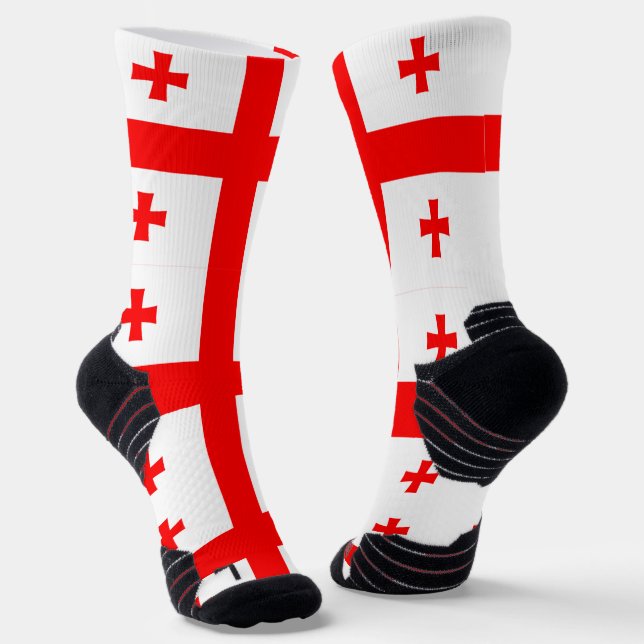 Calcetines Batalla de equipo atlético con bandera de Georgia (Angular)