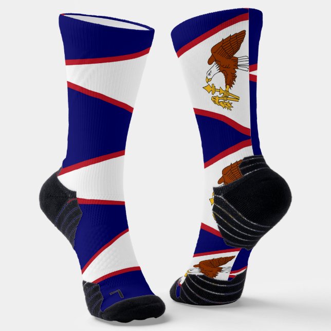 Calcetines Batalla de equipo atlético con bandera de Samoa Am (Angular)