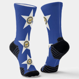 Calcetines Batalla deportiva con bandera de Houston, EE.UU.