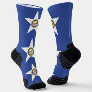 Calcetines Batalla deportiva con bandera de Houston, EE.UU.
