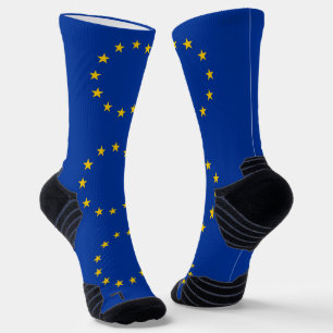Calcetines Batalla deportiva con bandera de la Unión Europea