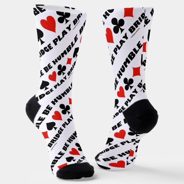 Calcetines Be Humble Play Bridge Four Card Suite (Angular)