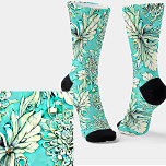 Calcetines Beautiful Light Teal Floral<br><div class="desc">Beautiful Light Teal Floral Socks - - see more great sock designs in my store.</div>