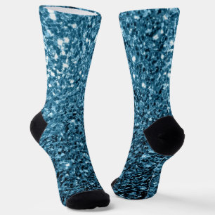 Calcetines Bebé azul claro brillo falso destellos