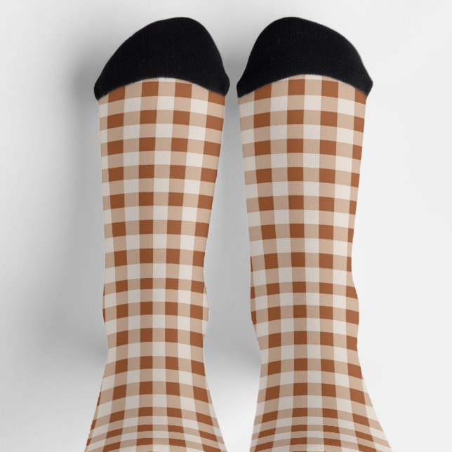 Calcetines beige y marrón para fiestas (Arriba)