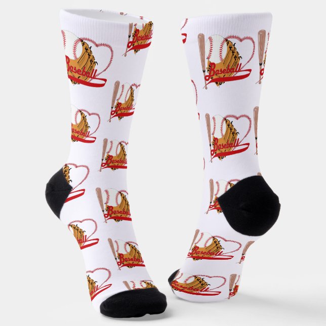 Calcetines Béisbol Amor de Mitt y Bat (Angular)