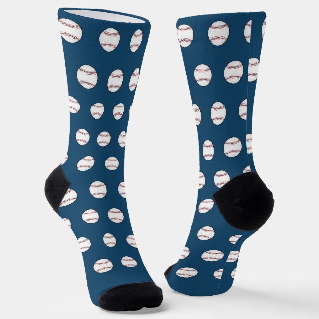Calcetines Béisbol azul clásico (Angular)