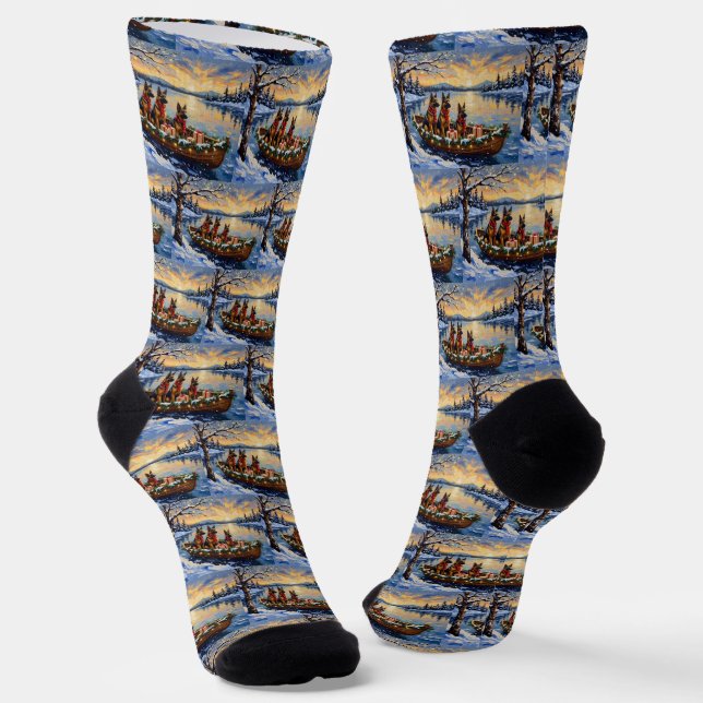 Calcetines Belgian Shepherd Tervuren Christmas Boat Holiday (Angular)