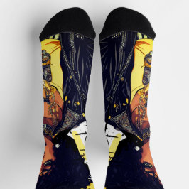 CALCETINES BELLEZA NEGRA URBANA ROCK ROLL REBEL CUERO JACKET