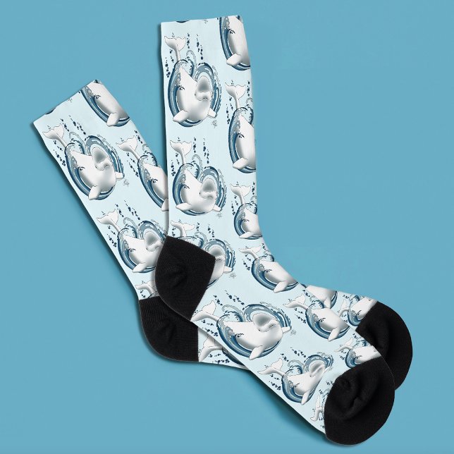 Calcetines Beluga Whale Blue (Subido por el creador)