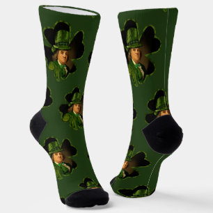Calcetines Benjamin Franklin Clover Día de San Patricio