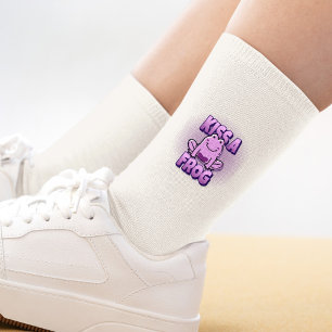 Calcetines Besar una rana rosa
