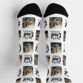 Calcetines Best Dad Ever Photo Collage Father's Day