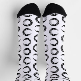 Calcetines Bewitando la silueta de luna de negro