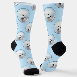 Calcetines Bichon Frise Tenerife Pintando Arte De Perro Blanc