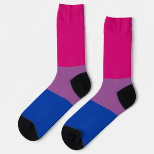 Calcetines Bisexual arcoiris Fuchsia Azul púrpura Banda LGBT
