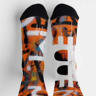 Calcetines "Bitcoin Graffiti" (Estilo #2) Arte Callejero