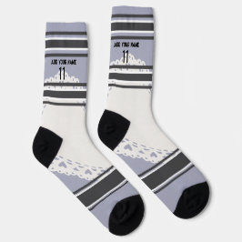 Calcetines Black and blue & orange - Name Number Socks