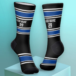 Calcetines Black and Blue Sport Jersey - Número de nombre