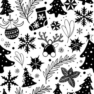 Calcetines Black and White Christmas 