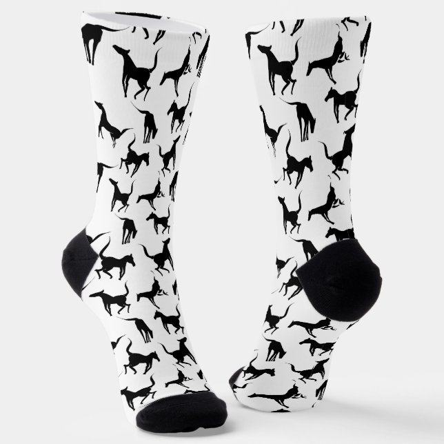 Calcetines Black and White Horse Pattern (Angular)