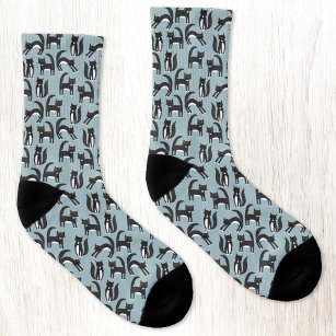 Calcetines Black and White Tuxedo Cat Pattern