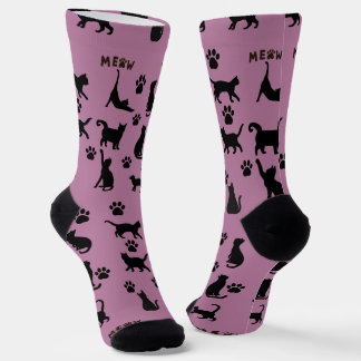 Calcetines Black and White Tuxedo Cat Patterned Socks Gift