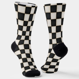 Calcetines Black & Antique White Checkered