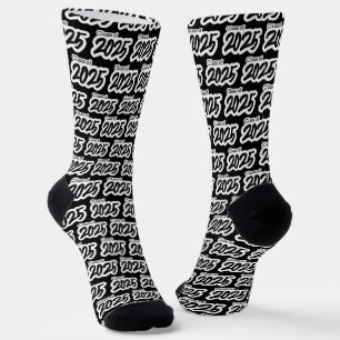 Calcetines Black Bold Brush Class of 2025 Socks