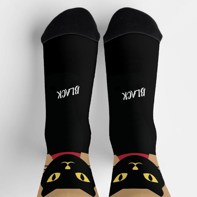 Calcetines Black Cat Socks Gift for Cat Lovers (Arriba)