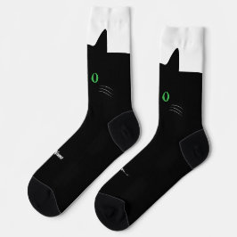 Calcetines Black Cat Socks with Custom Name – Cute Gift