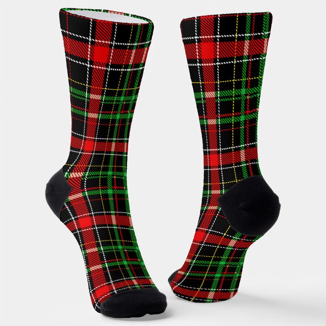 Calcetines Black Christmas Flannel Plaid Tartan Design (Subido por el creador)